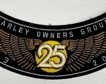 Parche del grupo de propietarios de Harley Davidson (HOG) 2008 25 años de aniversario