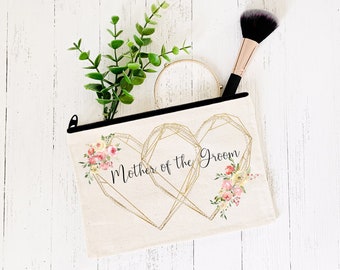 Mother of groom Make Up Bag, Gift for girl, Gift Gift, Gift for groom, Gift for mother of groom, Wedding gift, Husband and Wife Gift