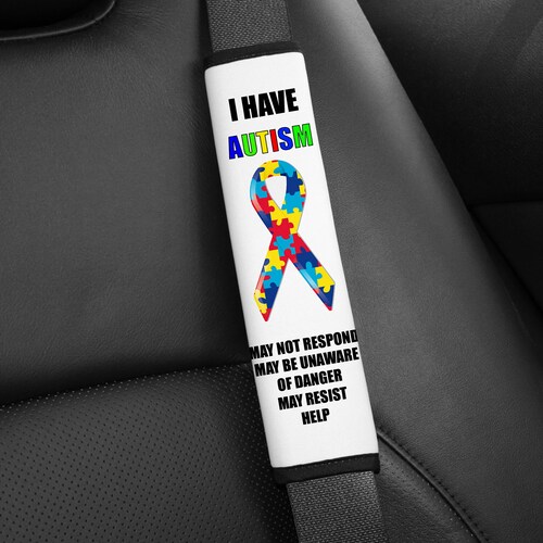 Autism Medical Alert Autism ID Tag Autism Seat Belt Wrap Etsy Canada