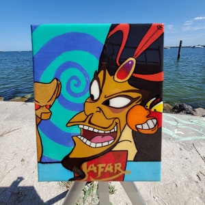 JAFAR of the Villains Series on canvas parody art