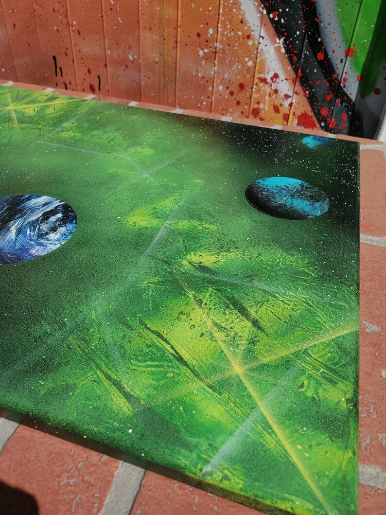 Space Dust Spray Paint on 16in X 20in Canvas Etsy