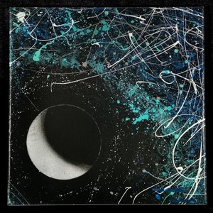 CRESCENT MOON 12in x 12in canvas