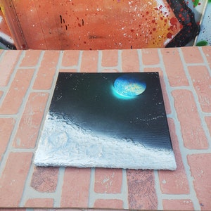 3-D LUNAR SURFACE with real texture 12 x 12 canvas
