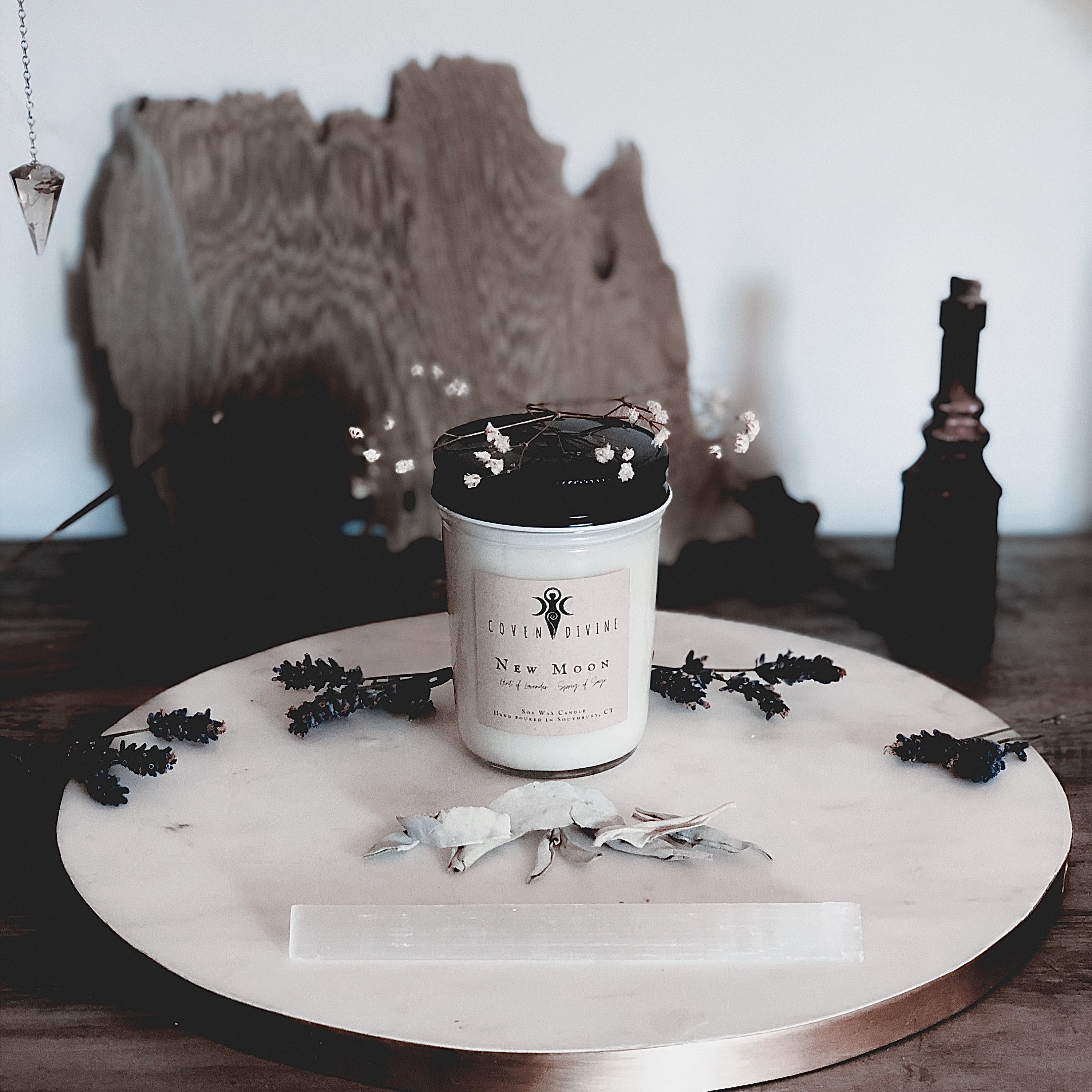 New Moon Candle Etsy