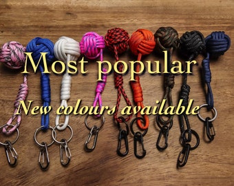 Monkey fist key ring - made by a liveaboard while sailing around the British Isles  - ideal for boaters/sailors
