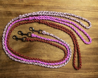 A dog leash/lead c. 115 cm (46 inches) long - handmade using sailing knots, strong, choice of colours
