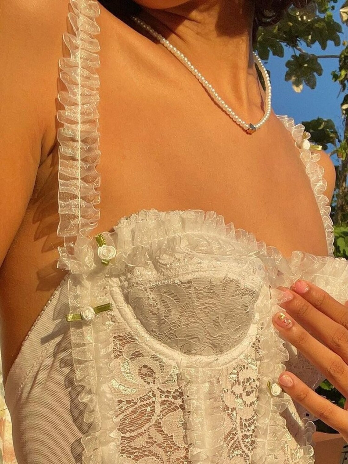 White Corset Top Floral Lace Corset Top Vintage Fairy Grunge Etsy