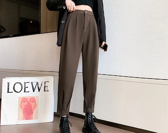 Dark Academia Clothing Casual Vintage Loose High Waist Harem Pants For Woman,Retro Harajuku Y2k Fashion 90s Cyberpunk Clothing For Ladies