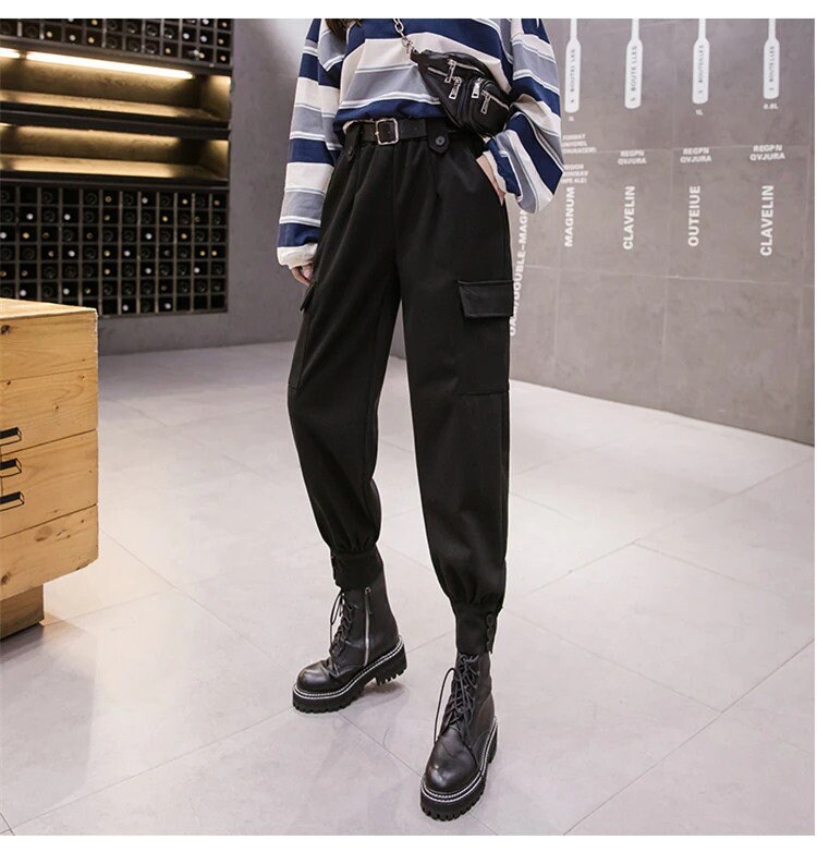 Vintage Dark Academia Clothing Cargo Pants For Woman Elegant Etsy