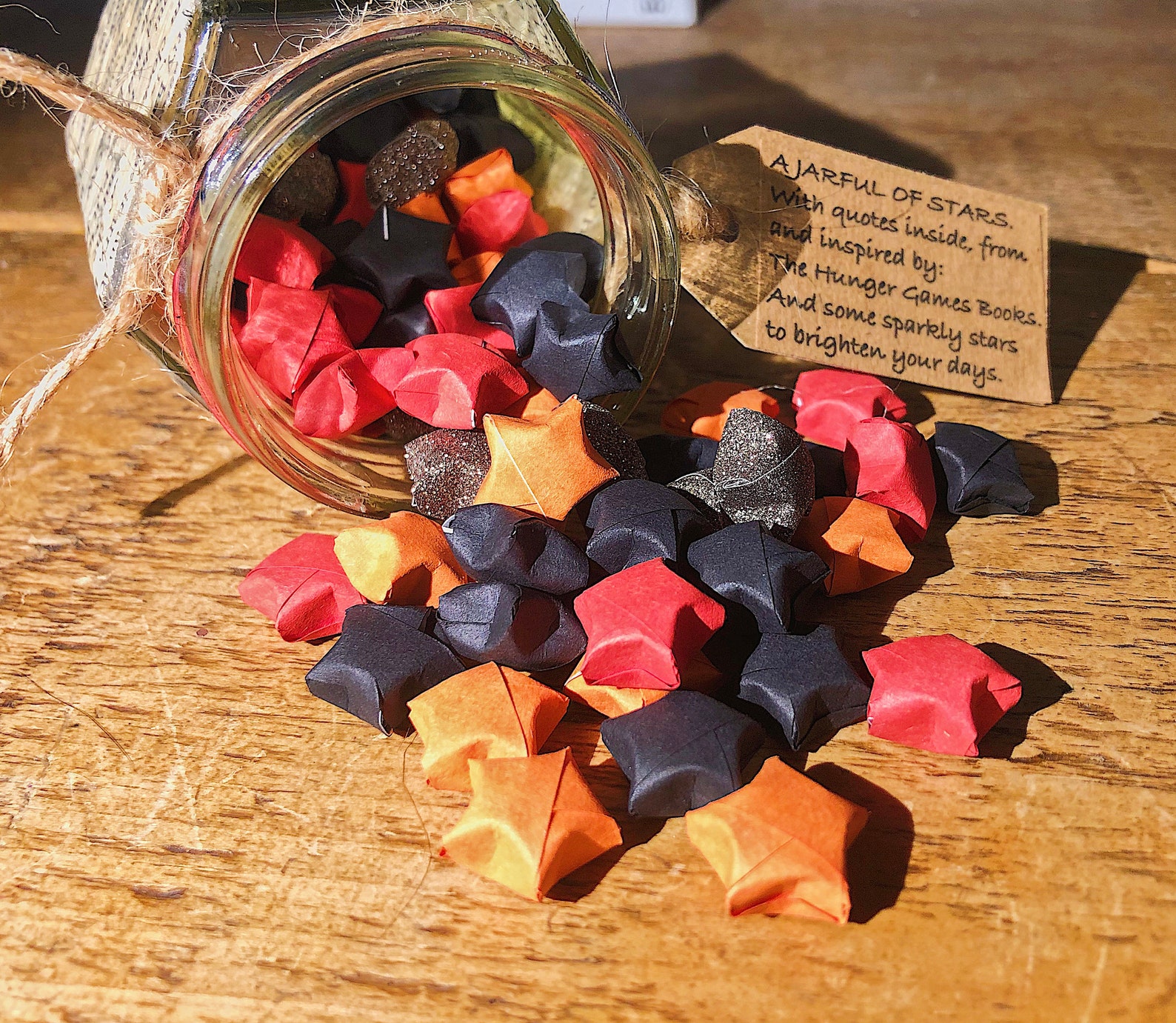 Jarful of Origami Stars With Quotes From and Inspired By The Etsy