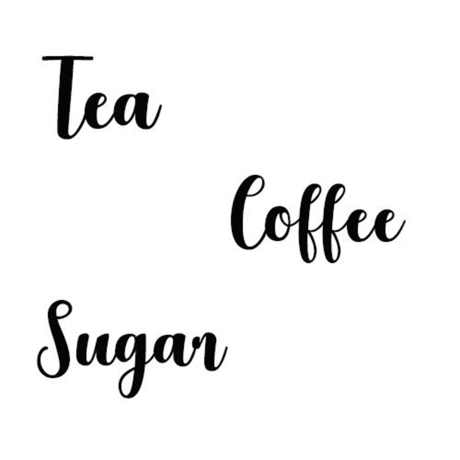 Tea Coffee Sugar Labels for Kitchen Storage Labels as Inspired Etsy UK