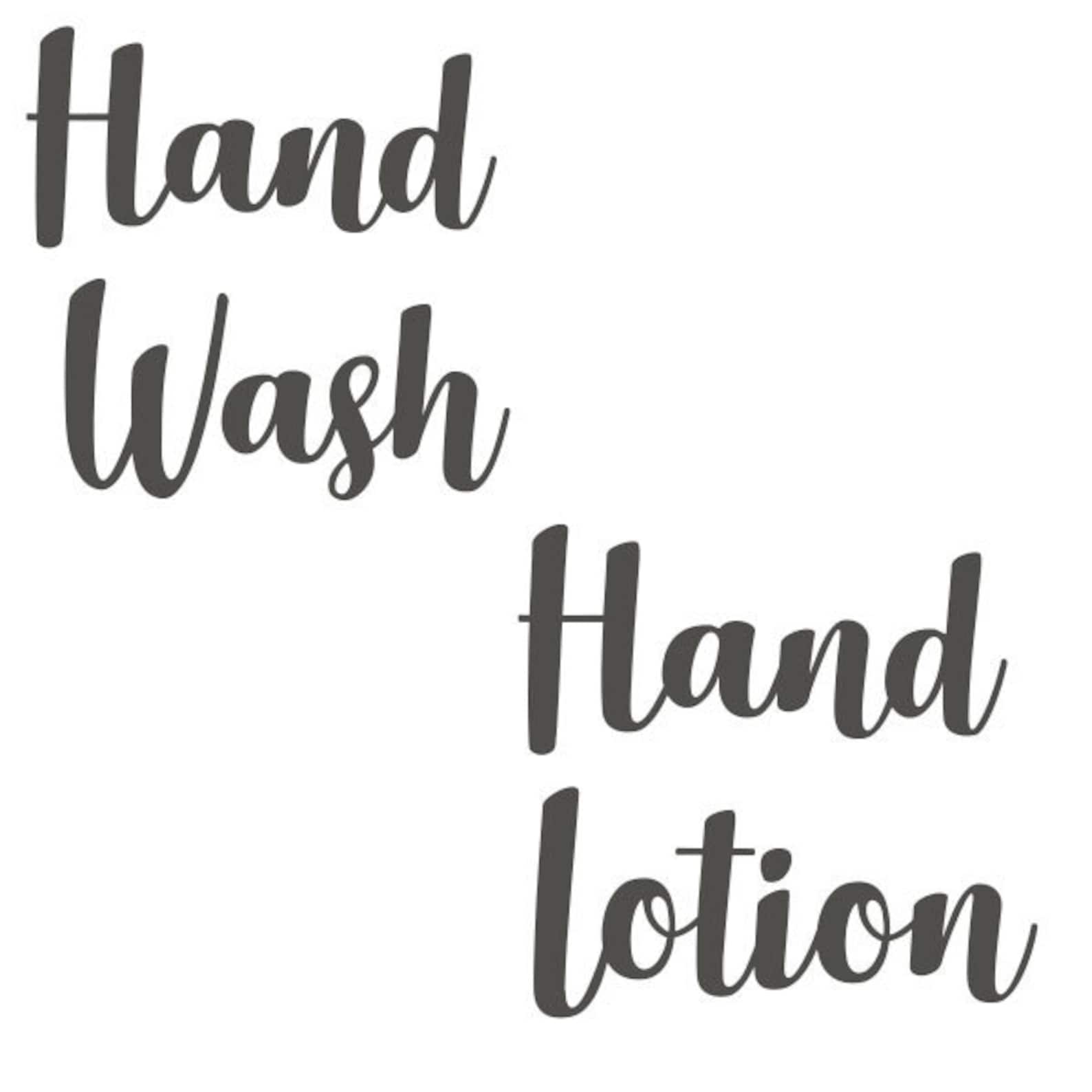 Hand Lotion and Hand Wash Set of vinyl labels for home Etsy