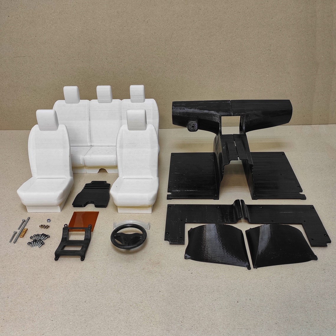 Car interior 1/6 scale .RC car accessories. Details for Etsy
