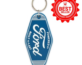Vintage Ford Keychain | Car & Truck Authentic Retro Blue Tag