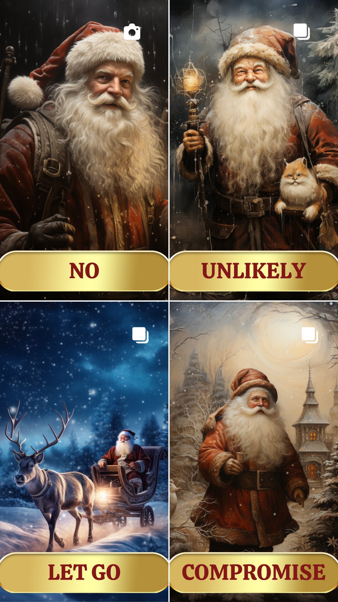 Digital Tarot Cards Digital Xmas Tarot Digital Planner Deck Major Minor Arcana Printable Cards