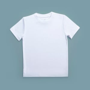 Chemise blanche unisexe pour enfants à manches courtes | 100% COTON PIMA | Chemises garçons ou filles pour broderie ou vinyle