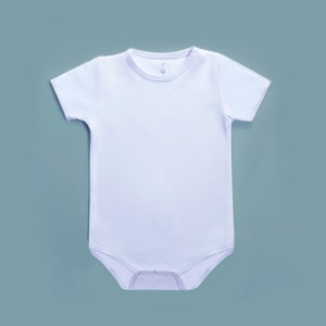 Body blanc pour nourrissons | 100% COTON PIMA | Garçons ou filles blancs prêts à personnaliser avec broderie ou vinyle