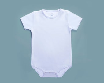 Infant Pima Cotton Bodysuit Blank Unisex Short Sleeve Embroidery and Vinyl Ready