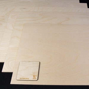 Baltic Birch plywood laid out on a table