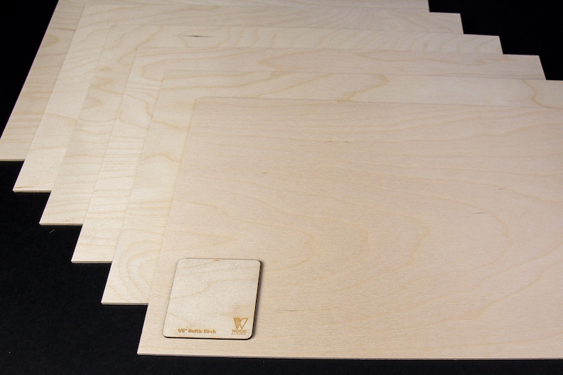 Baltic Birch plywood laid out on a table