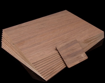 Walnut Plywood 1/8" 8.5"x11", 3mm Walnut, Glowforge Wood, CNC, Laser, One Sided A Grade, Plywood Blanks, Pack of 10