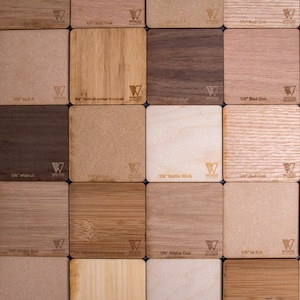 Samples of 1/8 inch plywood in all different variety's.