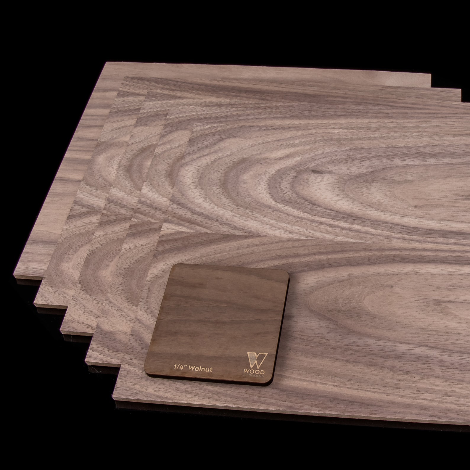 Walnut Plywood 1/4 8.5x11, 6mm Walnut, Wood, CNC, Laser, One