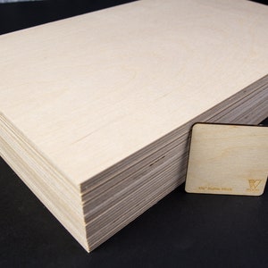 Stack of 20 1/8 inch Baltic Birch plywood.