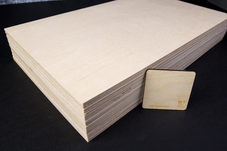 Stack of 20 1/8 inch Baltic Birch plywood.