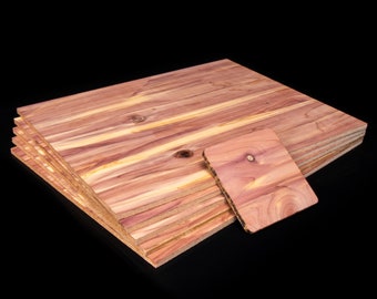 Cedar Plywood 1/4" 8.5"x11", 6mm Aromatic Cedar, Glowforge Wood, CNC, Laser, Plywood Blanks, One Sided Pack of 5