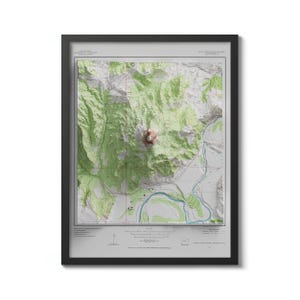 Devils Tower National Monument Topographische Karte-Wyoming 1969 Vintage Reprint Historische Karte mit Reliefeffekt