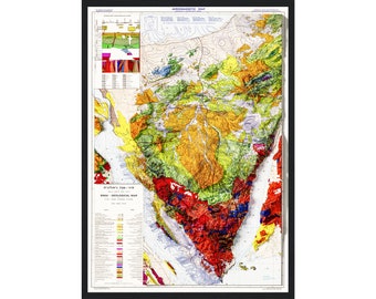 Sinai Peninsula Geologic Map Print 1980