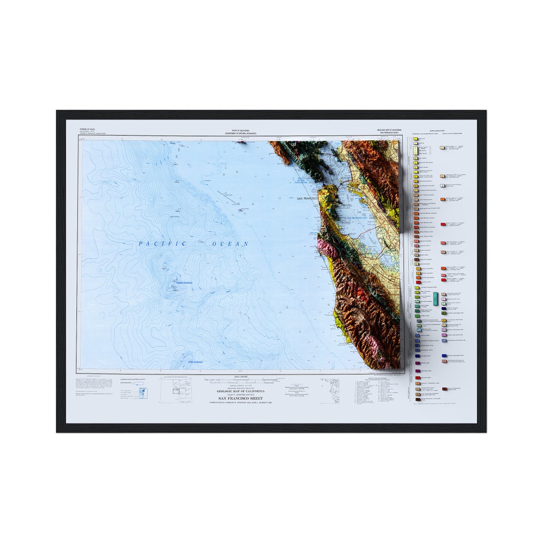 San Francisco Map 1961 San Francisco Home Decor San Etsy