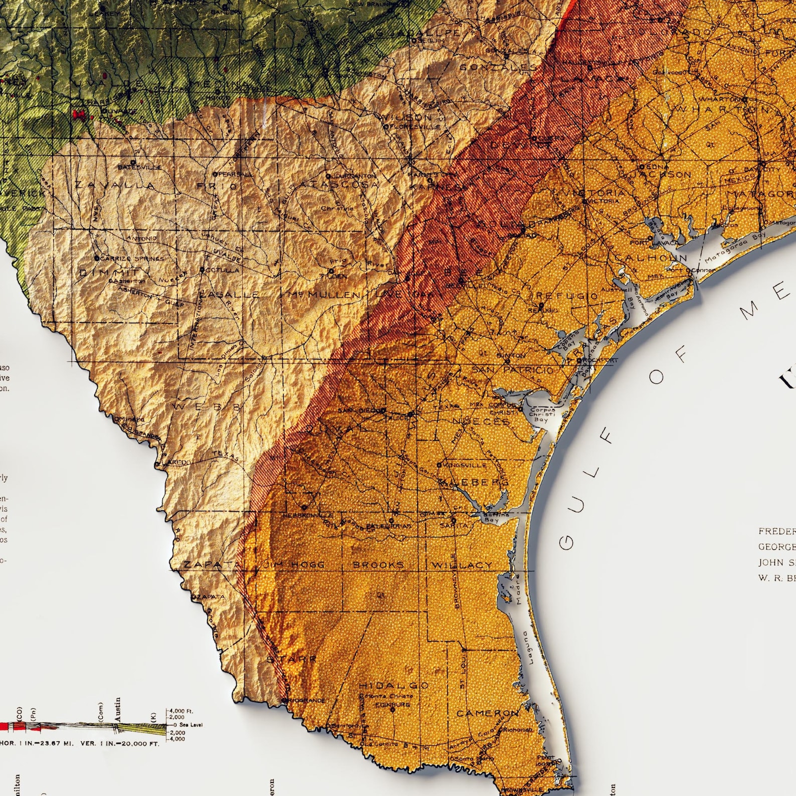 Geologic Map of the State of Texas 1919 Vintage Reprint - Etsy