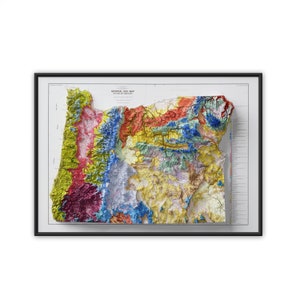 Oregon Geologic Map Print 1986