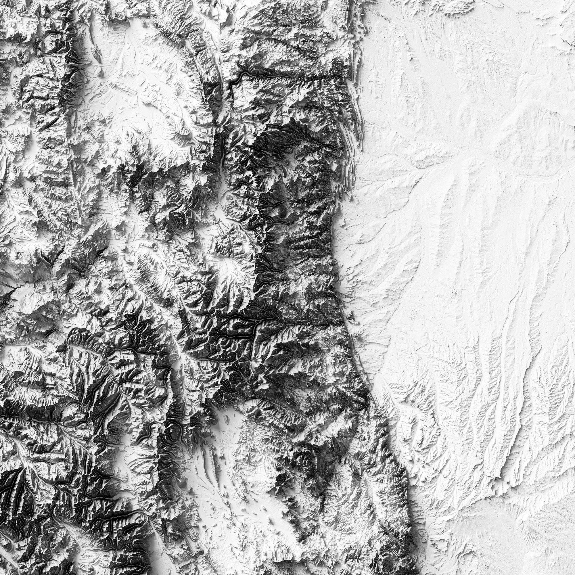 Colorado Elevation Map Art Print, Shaded Relief, Modern Wall Decor - Etsy