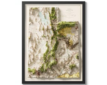 Vintage Utah Topographic Map – 1959
