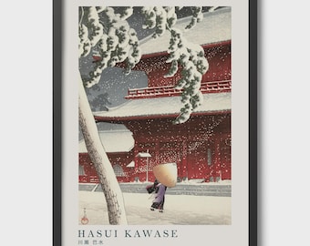Hasui Kawase Japanese Print – Zojo-ji Temple Shin-Hanga Art