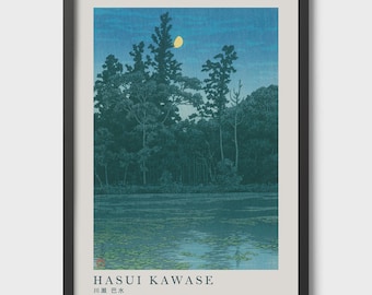 Hasui Kawase Japanese Print - Sanpoji Pond, Shin-Hanga Wall Art