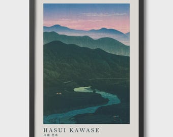 Hasui Kawase Japanese Mountain Print – Shin-Hanga Landscape Art