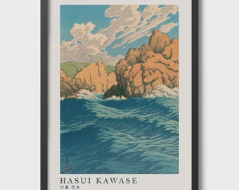 Hasui Kawase Japanese Coastal Print – Hachinohe, Shin-Hanga Wall Art