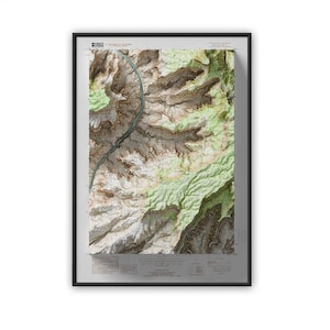 Planalto Powell - Parque Nacional do Grand Canyon, Mapa Topográfico do Arizona 1988