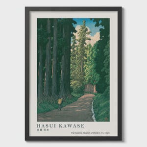 Hasui Kawase Japanese Print – The Road to Nikko | Japanese Poster for Home or Office Decor | Shin-Hanga Landscape Wall Art