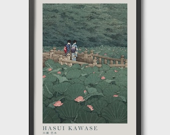 Hasui Kawase Japanese Print – Benten Shrine Pond, Shin-Hanga Wall Art