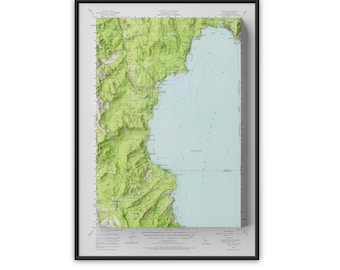Lake Tahoe California Topographic Map 1955