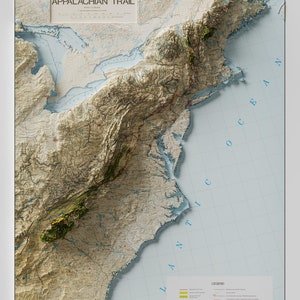 Appalachian Trail Topographic Map Print Wall Art - Etsy