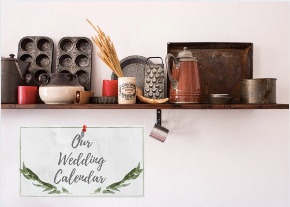 PRINTABLE WEDDING PLANNING Calendar 2020 Etsy