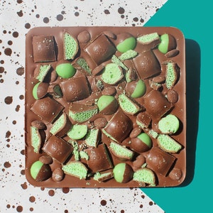 Mint Aero Belgian Chocolate Slab. Bar. Mint Aero. Mint Aero Bubbles. Chocolate Gift. Present. Treat. Handmade. Large