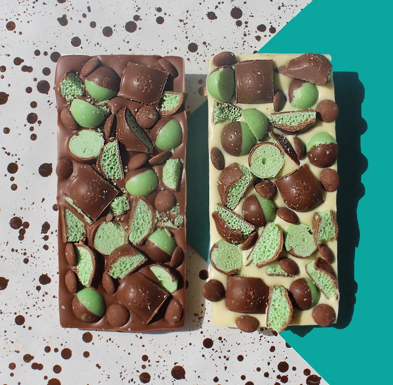 Mint Aero Belgian Chocolate Slab. Bar. Mint Aero. Mint Aero Bubbles. Chocolate Gift. Present. Treat. Handmade. Standard