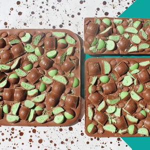 Mint Aero Belgian Chocolate Slab. Bar. Mint Aero. Mint Aero Bubbles. Chocolate Gift. Present. Treat. Handmade. image 2